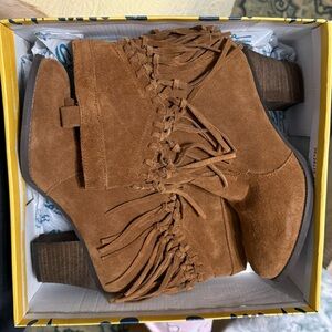 Sbicca Fringe Booties